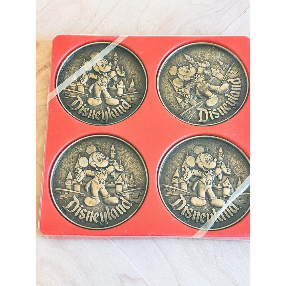 Vintage Disneyland Metal Mickey Mouse Coasters Set of 4 New in Package Canada